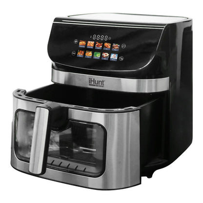 Airfryer – Heteluchtfriteuse – Digitale Friteuse – Luchtfriteuse – Air Fryer Oven – 9L Inhoud – 2200W Vermogen – Dubbel Verwarmingssysteem 360° – Roestvrijstaal