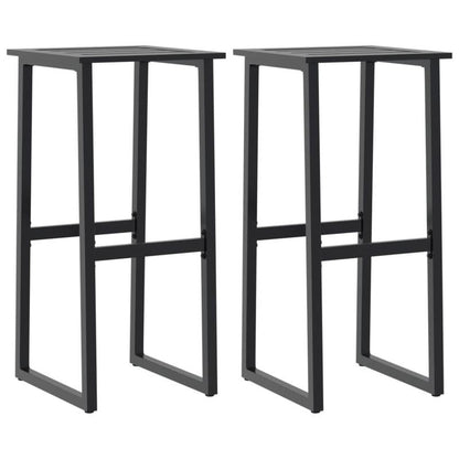 Bar stool 2pcs black 38x38x80cm powder -coated steel, Bar Seating, Kitchen Stools, Minimalist Stool, Modern Bar Stools, Sturdy Material, Durable Metal, Compact Stools
