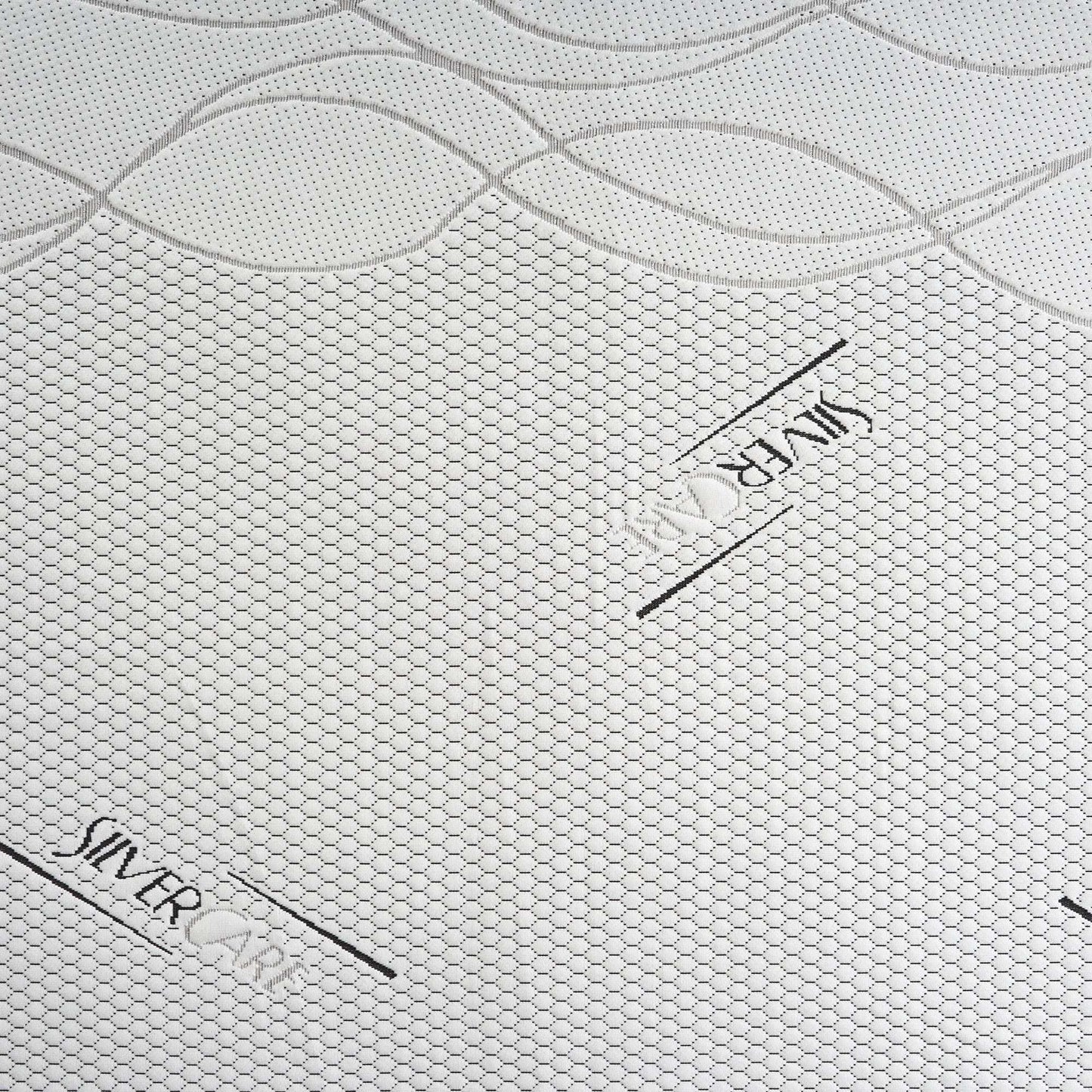 Mattress Topper, Firmness Corrector, 5 cm Height, Makes the Mattress Less Firm, Soft, Silver Fresh Cover, Removable and Machine-Washable Cover