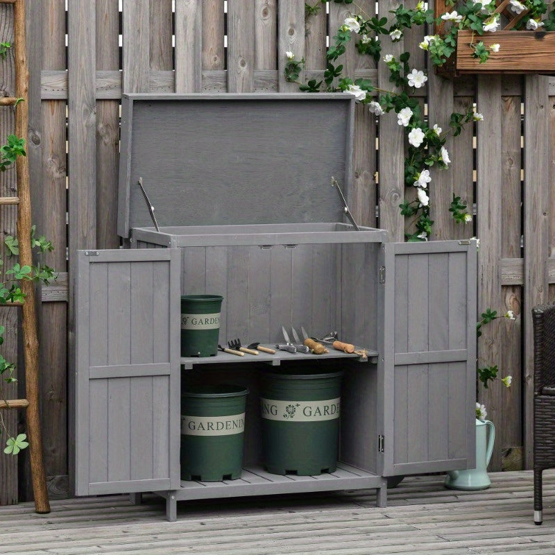 Opbergkast Tuinkast – Tuinberging – Buitenkast – Opbergbox – Tuinopslag – Weerbestendig – Met Combinatieslot – Magnesiumlegering & Ijzer – 74x43x88 cm