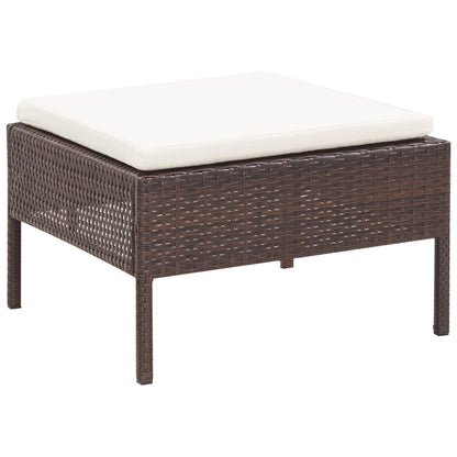 Loungeset – Loungesofa – Tuinset – Loungemeubel – Tuinmeubel – 3-delig – Weerbestendig PE Rattan – Comfortabele Afneembare Kussens – Modulair Ontwerp – Warm Bruin