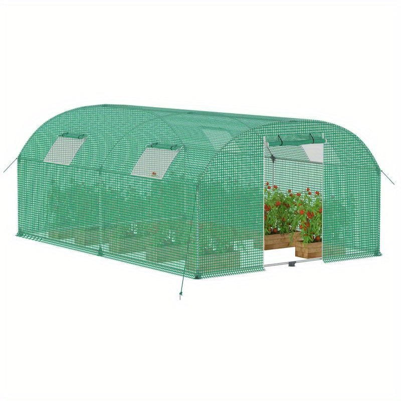 Kassenfolie – Kasfolie – Tuinkasfolie – Plantenkasfolie – Foliekas – 3x4 Meter – Stevige Transparante Kunststof – Met Ventilatieramen