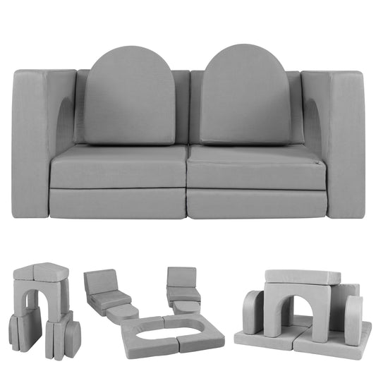 Speelset – Speelbank – Klimset – Zitzak – Speelhuis – Modulaire Kinderbank – Zachte Suède Bekleding – Wasbare Afneembare Hoezen