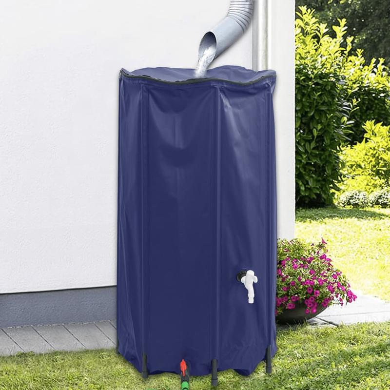 380L Heavy-Duty PVC Water Tank with Foldable Tap & Spill-Proof Lid - Large Capacity Outdoor Water Storage Tank with Leakproof Design, Easy-Fold Mechanism & Sturdy Frame for Garden, Pool