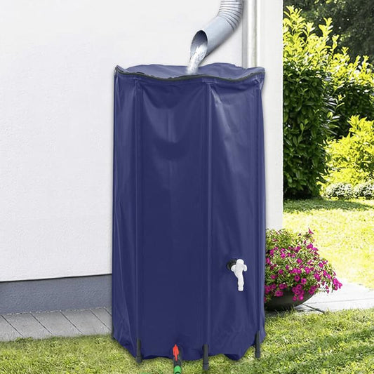 380L Heavy-Duty PVC Water Tank with Foldable Tap & Spill-Proof Lid - Large Capacity Outdoor Water Storage Tank with Leakproof Design, Easy-Fold Mechanism & Sturdy Frame for Garden, Pool