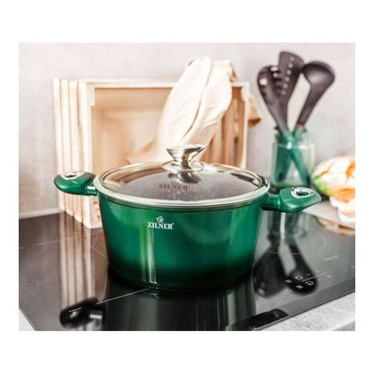 Kookset – Pannenset – Koekenpannen – Kookpannen – Pannen – Groen – Inductiegeschikt – Keramische Antiaanbaklaag