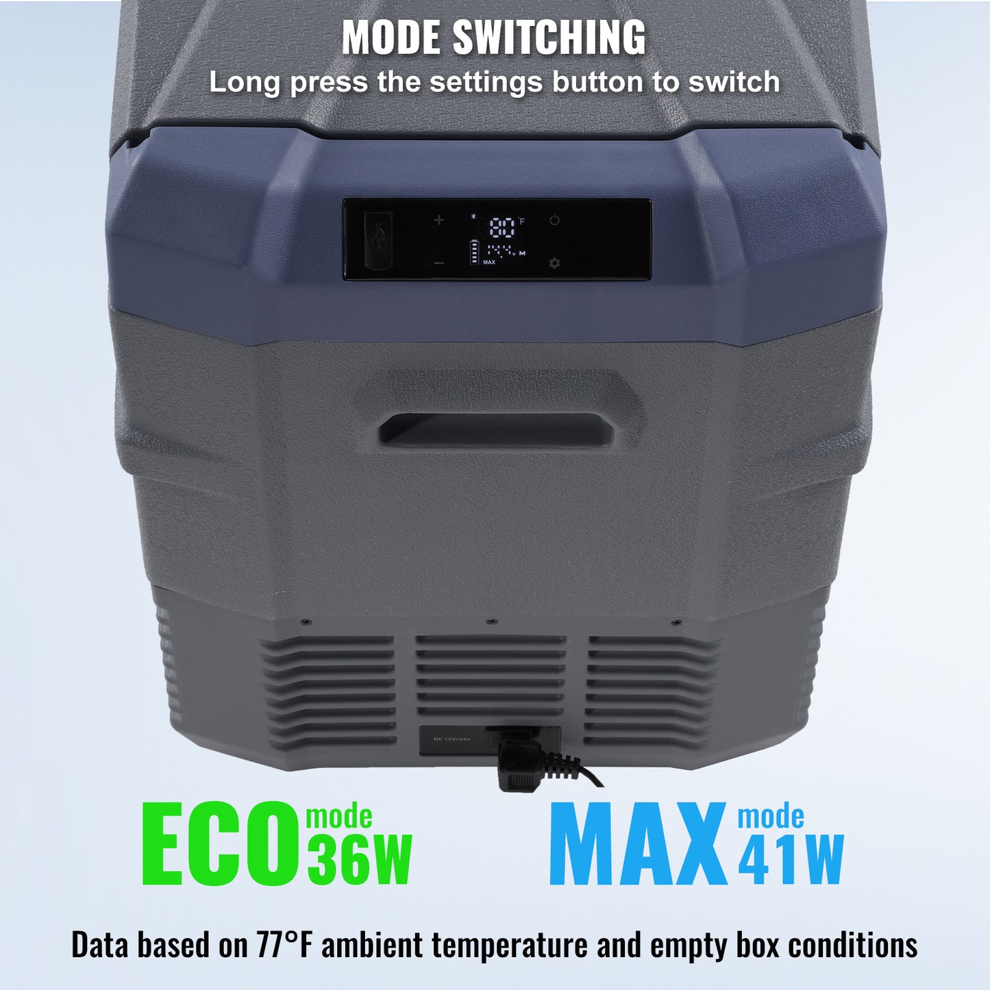 Draagbare Koelbox – Mobiele Koelkast – Reis Koelbox – Compressor Koelbox – 45 Liter Inhoud – Snel Koelen Tot -20°C – Bluetooth Afstandsbediening