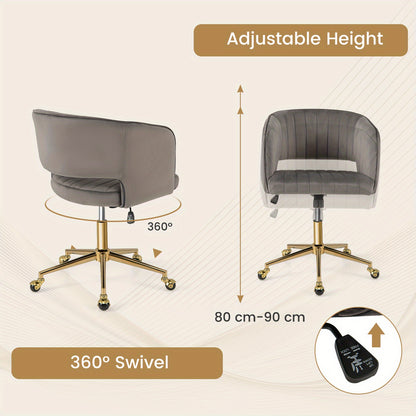 Make-up stoel – make-up kruk – kaptafel stoel – visagie kruk – make-up kruk – Velvet bekleding – Verstelbare zithoogte met wieltjes