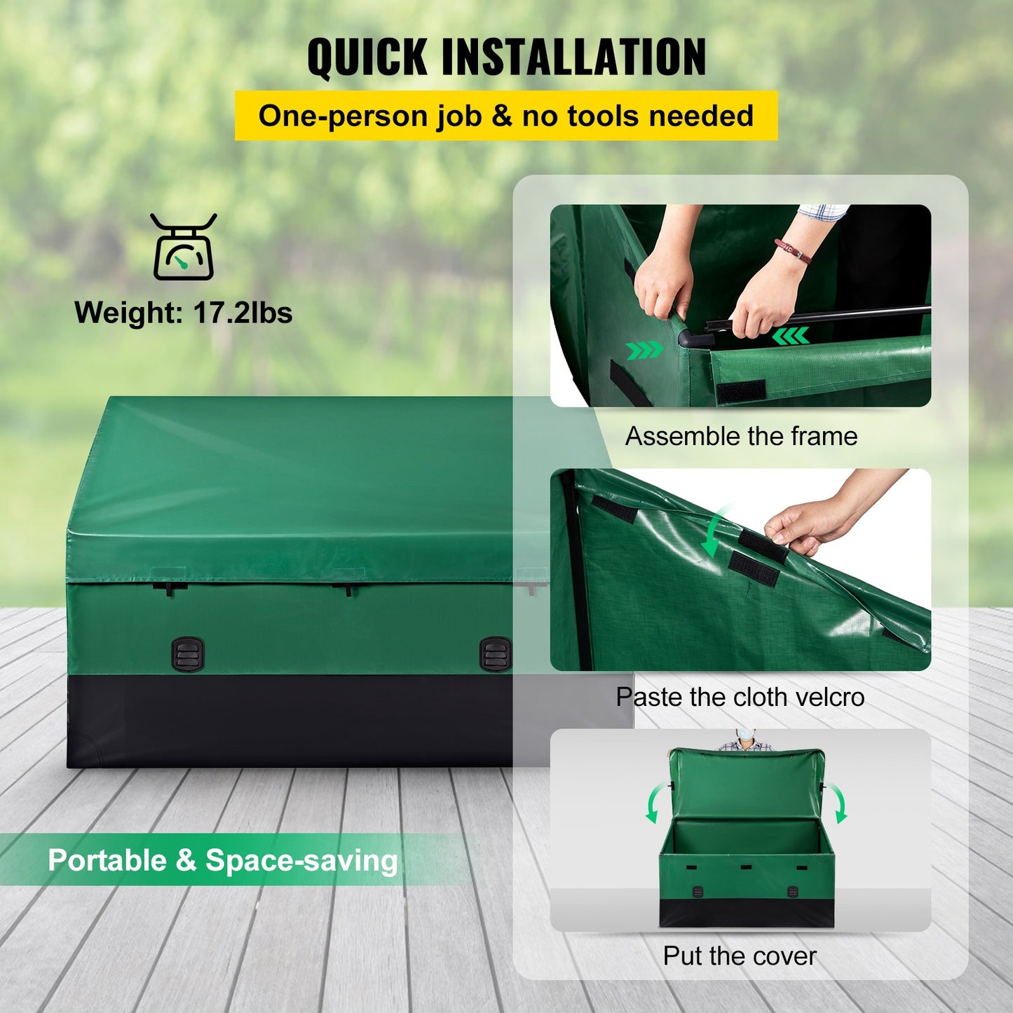 Buitenopslagbox – Tuinbox – Opbergbox Buiten – Terrasbox – Balkonbox – Waterdicht – 230 Gallon Ruimte