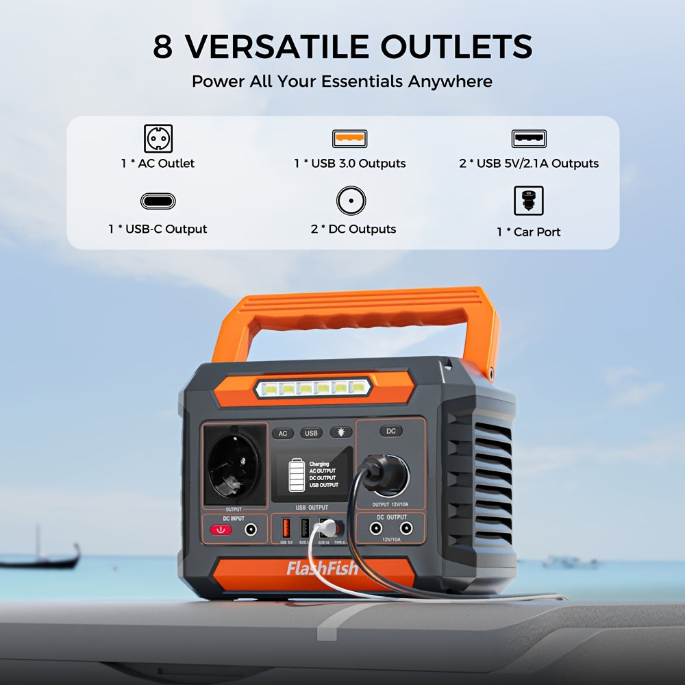 Powerstation – Draagbare Generator – Noodstroomvoorziening – Zonne-energie Generator – Mobiele Powerbank – 230,88 Wh Lithium-Ion – 300W AC Pure Sinus Output