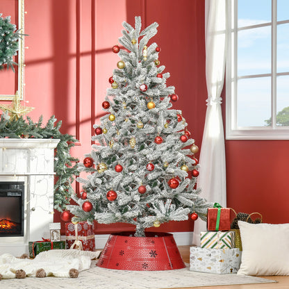 Kunstkerstboom – Nepboom – Sneeuwboom – Kerstboom Wit – Imitatie Nordmann – 180 Cm Hoog – 521 Sneeuwtakken