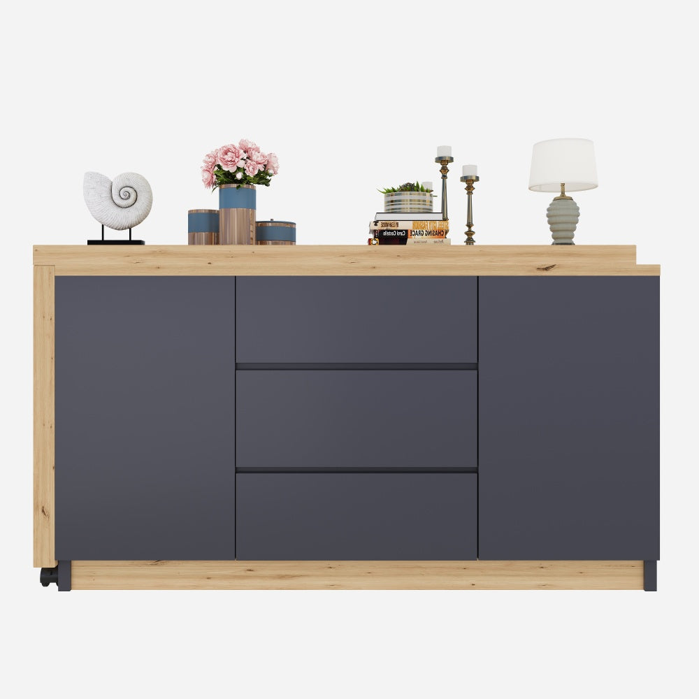 Bureau – Inklapbaar Bureau – Mobiel Bureau – Werkplek – Kantoortafel – Ruimtebesparend Ontwerp – 4 cm Dikte Tafelblad – Zwenkwieltjes Met Vergrendeling