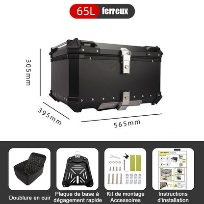 Motorkoffer – Topkoffer – Achterkoffer – Bagagekoffer – Helmkoffer – 65 Liter Inhoud – Waterdicht Aluminium