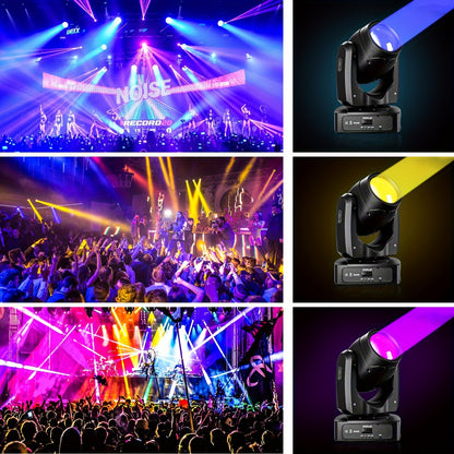 Movingheadlicht – Discolamp – Podiumverlichting – DJ Licht – RGBW Gobo – 150W LED Beam – 540° Draaibereik – DMX512 Besturing
