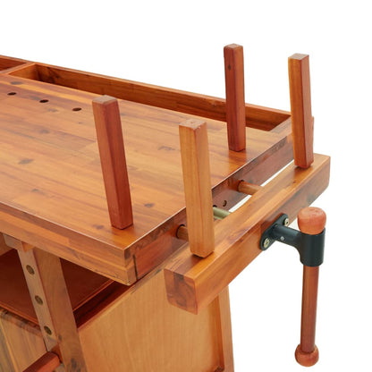Werkbank – Werktafel – Werkbank Met Kast – Werkplek – Werkstation – Robuust Stalen Frame – Poedercoating Tegen Roest