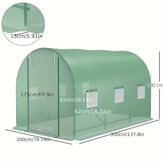 Film Greenhouse Tomato Greenhouse Greenhouse Film Tunnel Cold Frame With Windows Green 350 X 200 X 200 Cm