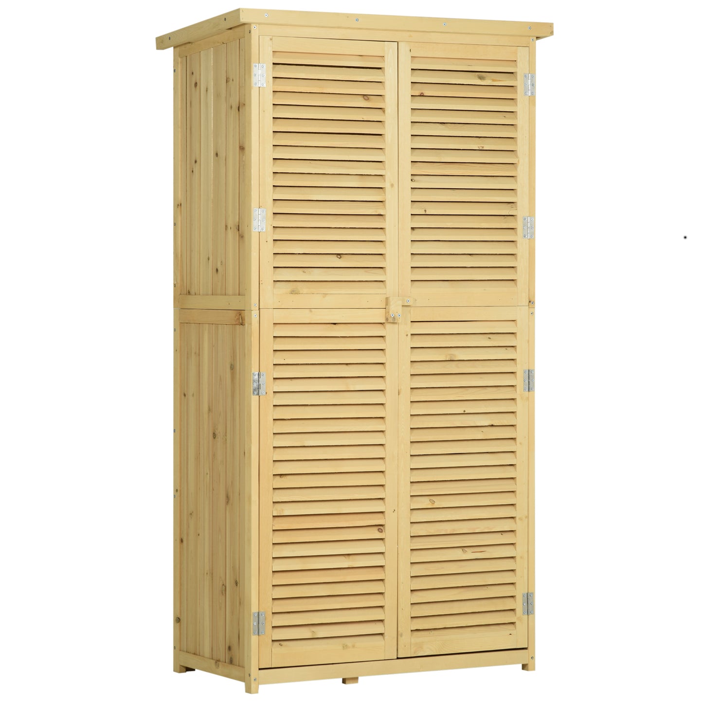 Tuinhuisje – Tuinkast – Tuinschuur – Gereedschapsschuur – Buitenberging – Houten Constructie – Weerbestendig Asfaltdak – Ventilerende Dubbele Deuren