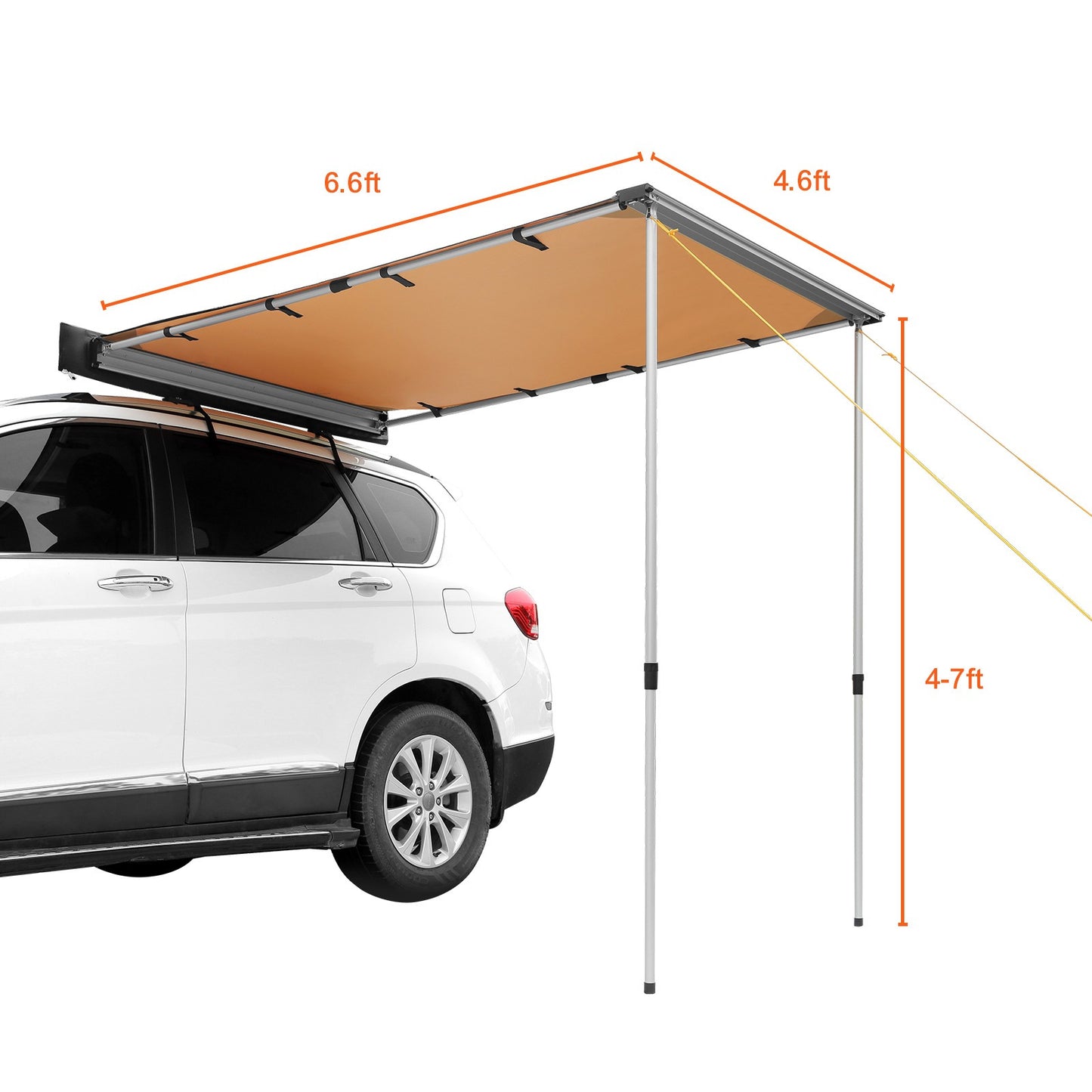 Autozijluifel – Zijluifel – Zonnescherm – Schaduwdoek – Luifel – Groot formaat 140x200 cm – Waterdicht 280G polyester met PU 3000mm coating