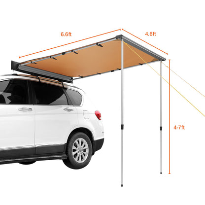 Autozijluifel – Zijluifel – Zonnescherm – Schaduwdoek – Luifel – Groot formaat 140x200 cm – Waterdicht 280G polyester met PU 3000mm coating