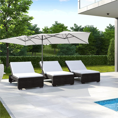 Dubbele Parasol – XXL Zonnescherm – Tuinparasol – Terrasparasol – Marktparasol – Extra Groot 426x265 cm – UV-bestendig Polyester Met Ventilatie