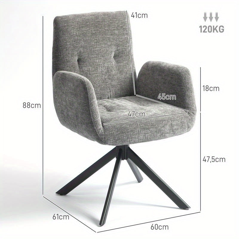 Draaifauteuil – Fauteuil – Relaxstoel – Leunstoel – Zithoekstoel – Ergonomisch Design – Zachte Foam Vulling