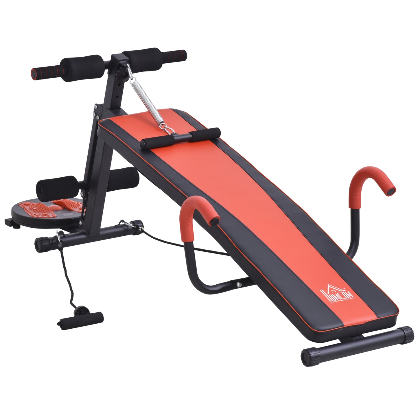 Opvouwbare Sit-up Bank – Fitnessbank – Buikspierbank – Verstelbare Trainingsbank – Home Gym Bank – Met Weerstandsbanden – Stabiel Met Metaal Frame – Tot 120 kg Draagkracht