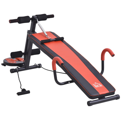 Opvouwbare Sit-up Bank – Fitnessbank – Buikspierbank – Verstelbare Trainingsbank – Home Gym Bank – Met Weerstandsbanden – Stabiel Met Metaal Frame – Tot 120 kg Draagkracht