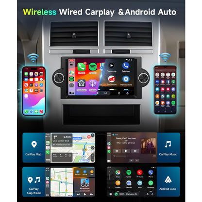 Android 15 Inch Multimediasysteem – Autoradio – Car Stereo – Touchscreen Radio – Multimedia Radio – 2GB+64GB Geheugen – Draadloze CarPlay & Android Auto – 15,75 cm HD Scherm – Inclusief Microfoon