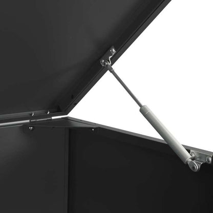 Prullenbak – Afvalbak – Pedaalemmer – Afvalemmer – Vuilnisbak – Stalen Deksel – Dubbel Met Wielen – 138x79x117 cm – Duurzaam Zwart