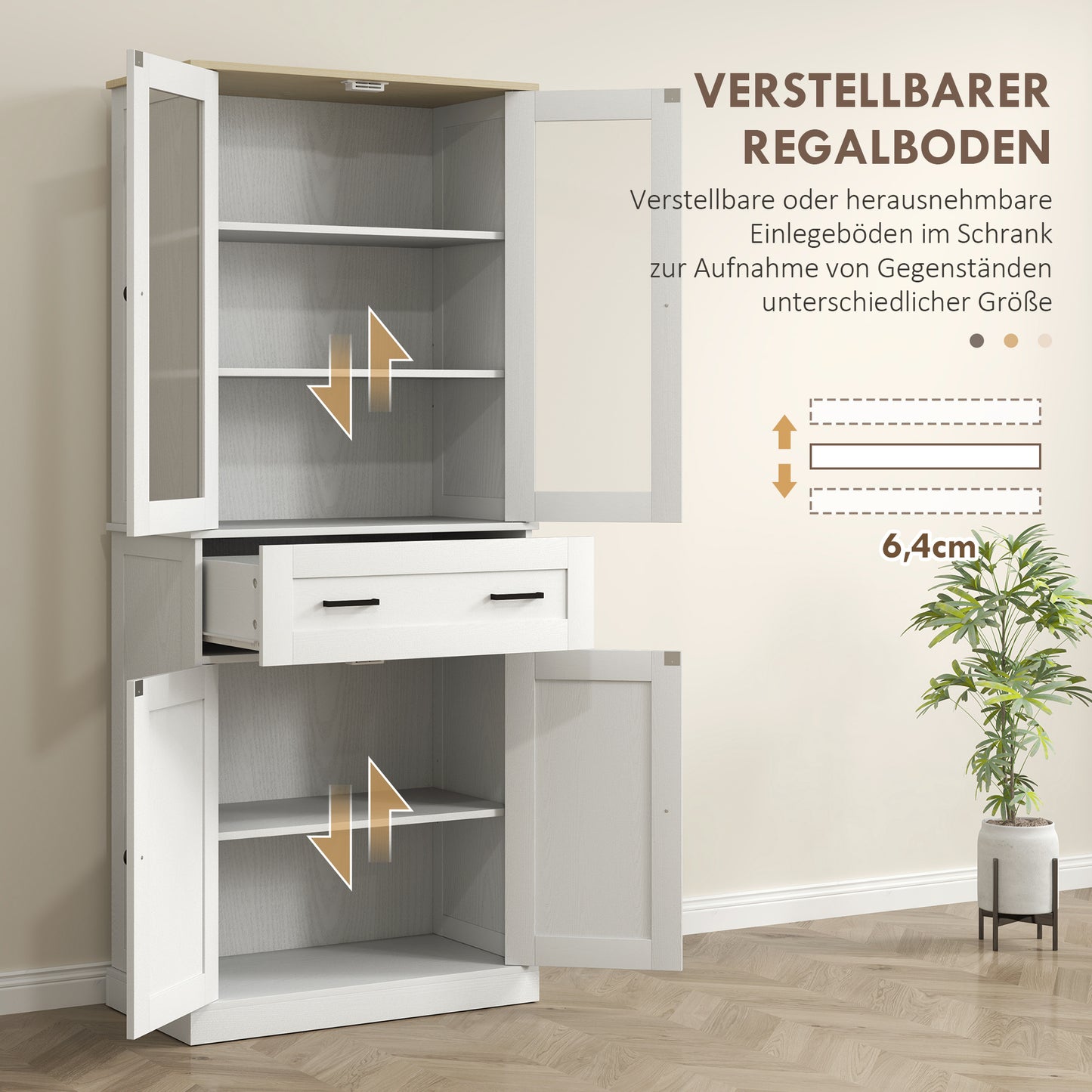 Spiegel – Staande Spiegel – Volledige Lengte Spiegel – Muurspiegel – Grote Spiegel – Wit Frame – 160 x 50 cm – Eenvoudig Op Te Hangen