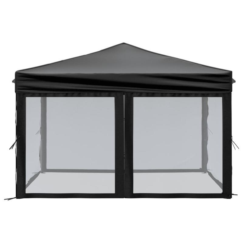 Partytent inklapbaar met zijwanden 3x3m zwart, Carpas De Camping Impermeable, Cobertizo De Almacenamiento De Patio Exterior, Tents, Gazebos Para Exterior Completo, Toldos Para Sol Y Lluvia, Carpas Para Negocio En La Calle, Ca