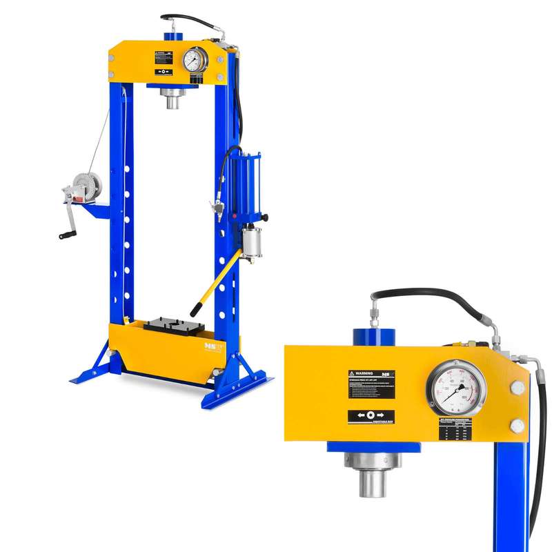 Hydraulische Werkplaatspers – Pneumatische Pers – Werkplaats Pers – Metaal Pers – Machinepers – 50 Ton Kracht – Verstelbare Werkhoogte 60-1100 mm