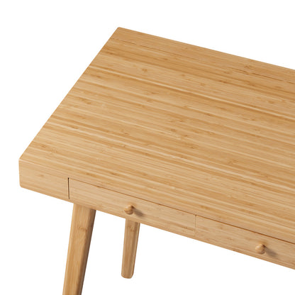 Bureau – Werktafel – Schrijftafel – Computertafel – Bamboe tafel – 100x50x75 cm – 3 Lades – Duurzaam Natuurlijk Materiaal