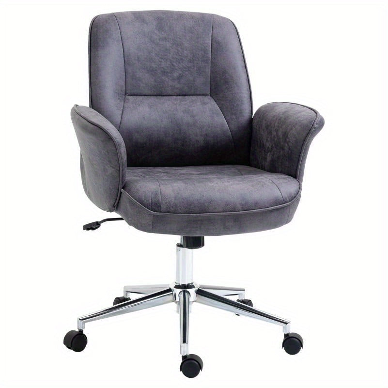 Bureaustoel – Office Chair – Ergonomische Stoel – Draaistoel – Bureaustoel – XXL Formaat – Met Schommelfunctie – Verstelbaar – Tot 120 kg – Grijs