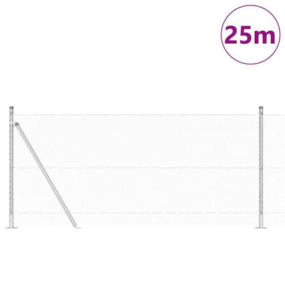 Solid Fence with Silvery post 0.8 x 25m PVC-coated steel, Privacy Fence, Modern Fencing, Sleek Metal Fence, Metal Fence Panel, Landscape Designers, Homeowners