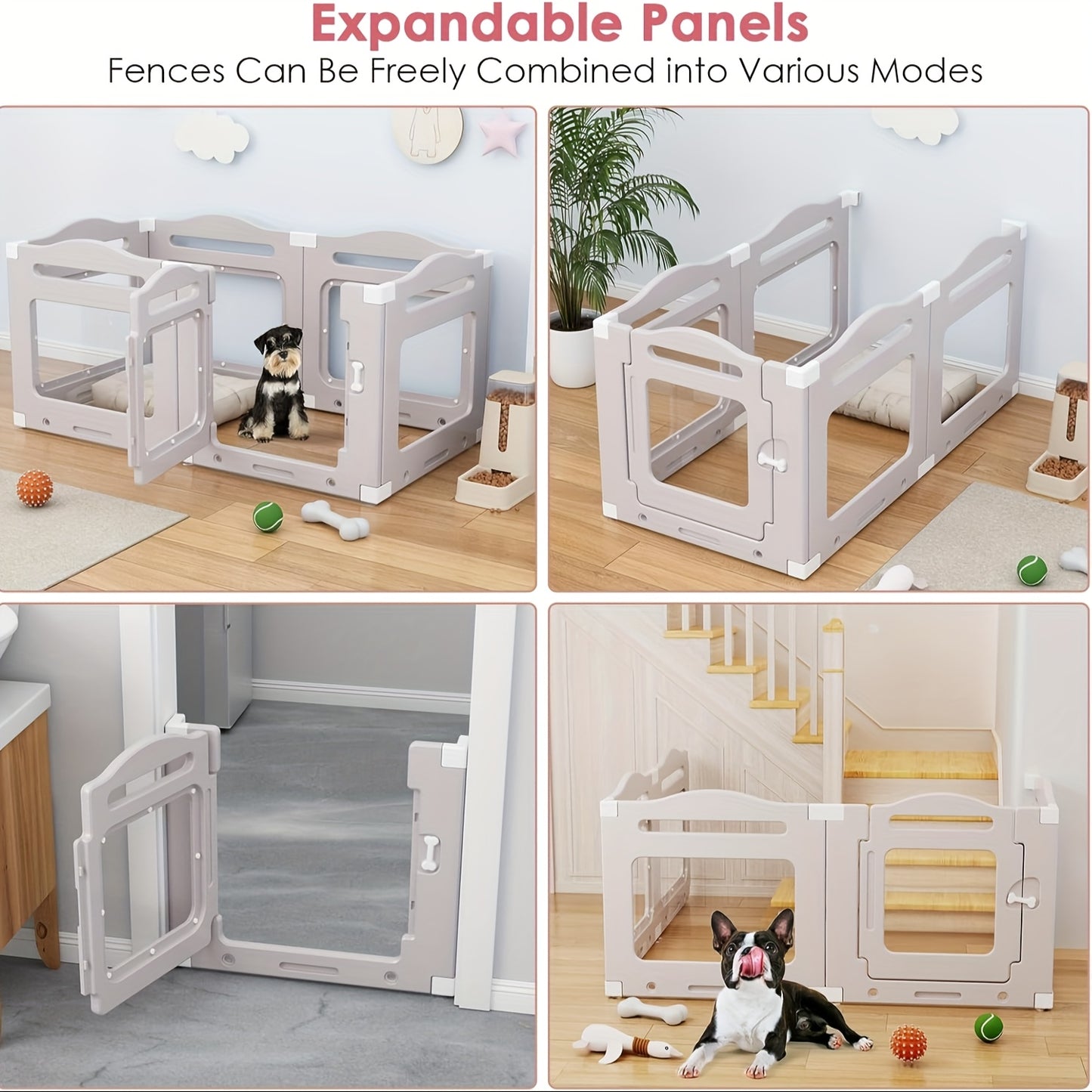 Hondenren – Puppyren – Dierenren – Hondenkennel – Hondenbox – Transparant Acryl – Opvouwbaar Met Deur – 60 cm Hoog – Inclusief Zuignappen En Grondankers