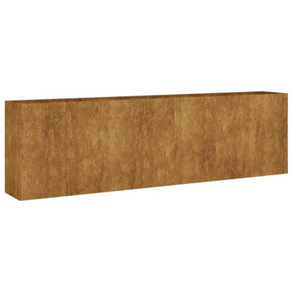 Plantenbak – Bloembak – Tuinbak – Moestuinbak – Kweekbak – Cortenstaal – Verhoogde plantenbak 280x40x80 cm – Weerbestendig en Duurzaam