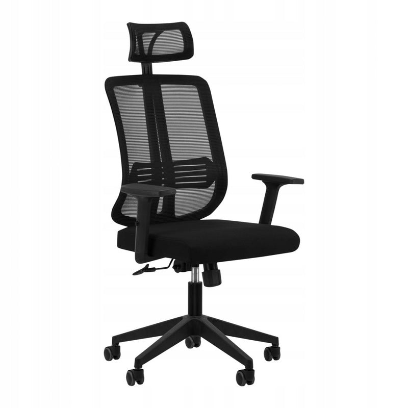 Ergonomische Bureaustoel – Bureaustoel Met Hoofdsteun – Werkstoel – Kantoorstoel – Draaistoel – Verstelbare Armleuningen – Ventilerende Rugleuning – Max. Draagvermogen 120 kg