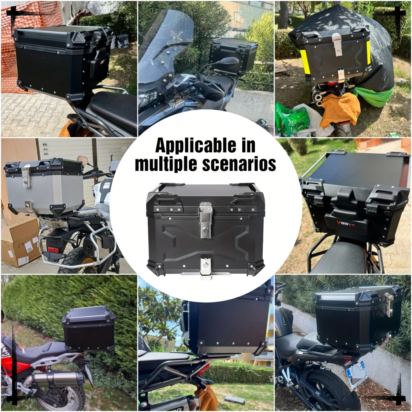Motorbox – Motorbagagekoffer – Motorbagagekist – Motorkoffer – Motorhelm Koffer – 65 Liter – Aluminiumlegering – Slagvast & Ruim