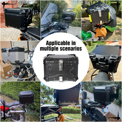Motorbox – Motorbagagekoffer – Motorbagagekist – Motorkoffer – Motorhelm Koffer – 65 Liter – Aluminiumlegering – Slagvast & Ruim
