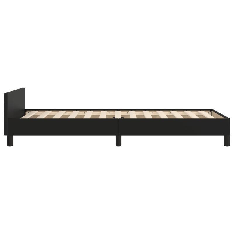 Bed Frame – Bed Frame Met Hoofdeinde – Eenpersoonsbed – Stalen Bedframe – Slaapbank Frame – Zwart – Stevig Ontwerp – 90x200 Cm Groot