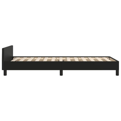 Bed Frame – Bed Frame Met Hoofdeinde – Eenpersoonsbed – Stalen Bedframe – Slaapbank Frame – Zwart – Stevig Ontwerp – 90x200 Cm Groot