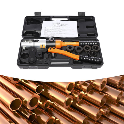 Professionele Perspincet – Pers Tang – Krimptang – Hydraulische Krimptang – Persgereedschap – 360° Draaibaar Hoofd – Voor Koper- en RVS Leidingen