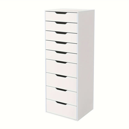 Witte Ladekast – Kommode – Dressoir – Opbergkast – Bureaukast – 6 Ruime Lades – Gouden Handgrepen – Duurzaam Massief Hout – 3.2 Cu Ft Opbergruimte