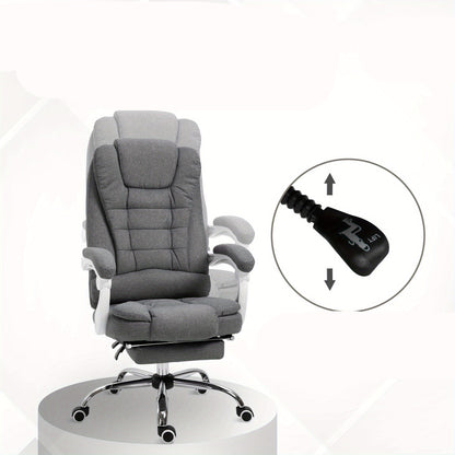 Ergonomische Bureaustoel – Bureaustoel Met Voetensteun – Comfortabele Werkstoel – Verstelbare Kantostoel – Relaxstoel Opvouwbaar – Verstelbare Hoogte 110-118 cm – Rugleuning Kantelbaar 135°