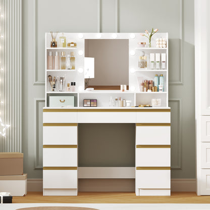 Sieradendoos – Juwelendoos – Sieradenhouder – Sieradenorganizer – Opbergkast – Grote HD Spiegel – Verstelbare 10 LED Lampjes