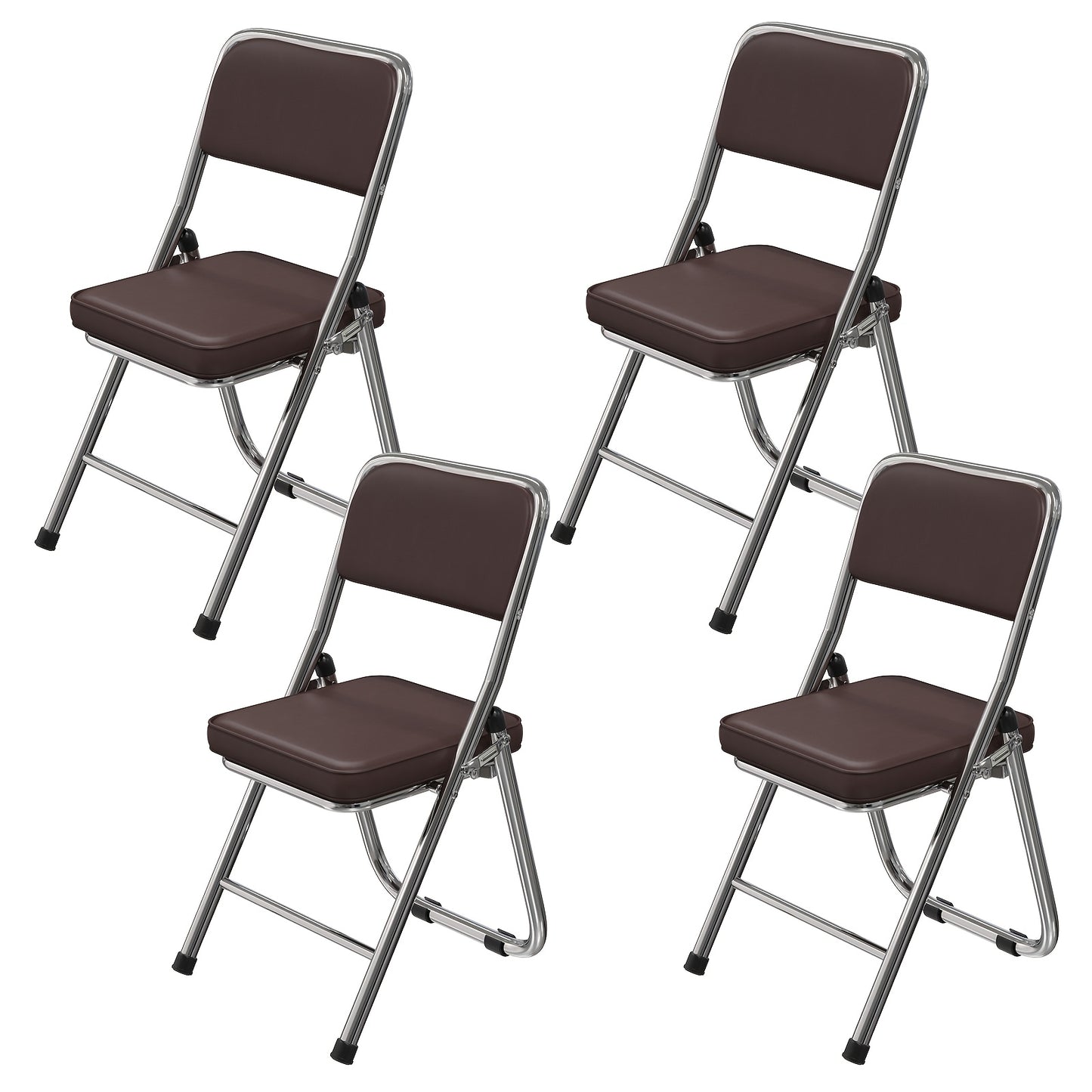 Zwarte Stoelen – Eetkamerstoelen – Bureaustoelen – Vergaderstoelen – Woonkamerstoelen – Set van 4 – Memory Foam Zitting – Metalen Frame – Direct Gebruiksklaar – 150 kg Draagkracht