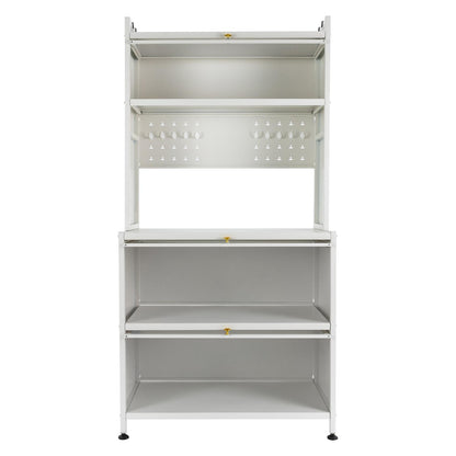 Heavy-Duty Mobile Storage Cabinet – Opbergkast – Organizer Rek – Stellingkast – Opbergsysteem – Carbon Stalen Constructie – 199,58 KG Draagvermogen – Witte Kleur