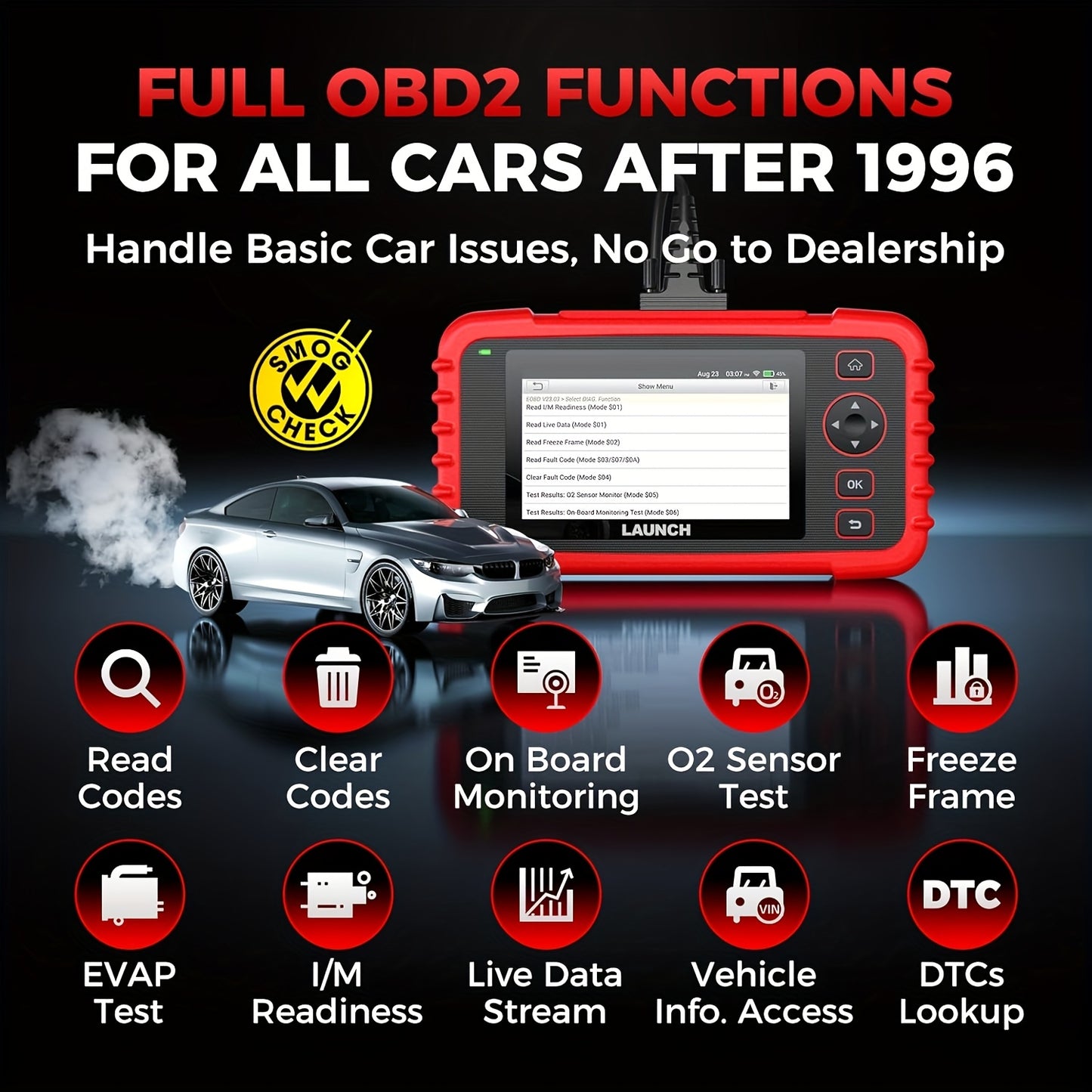 OBD2 Scanner – Autodiagnose Tool – Foutcode Lezer – Motor Diagnose – ABS Airbag Reset – Draadloos Opladen – Geschikt Voor 36V Voertuigen
