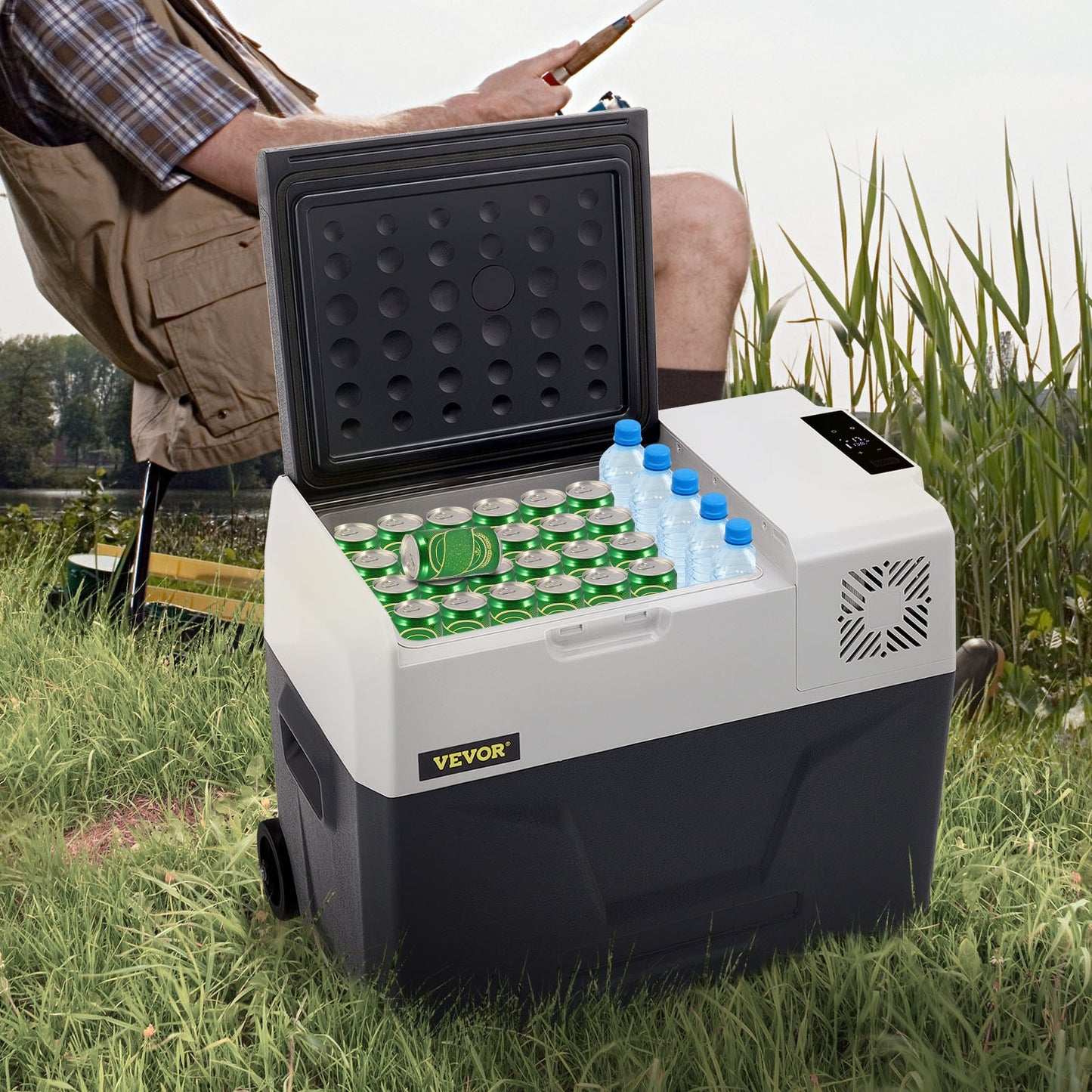 Autokoelkast – Autokoelbox – Mobiele Koelbox – Draagbare Koelkast – Compressor Koeltechniek – 40 Liter Inhoud – 12/24V & 230V Aansluiting